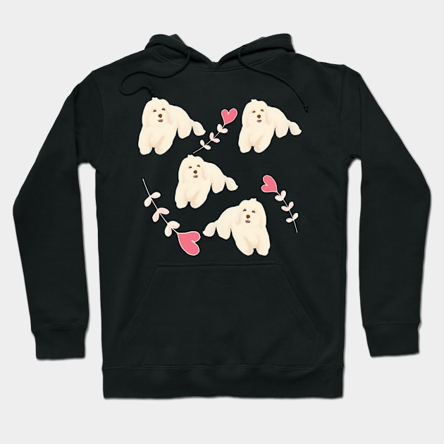 Maltipoo Love Hoodie by PatternbyNOK